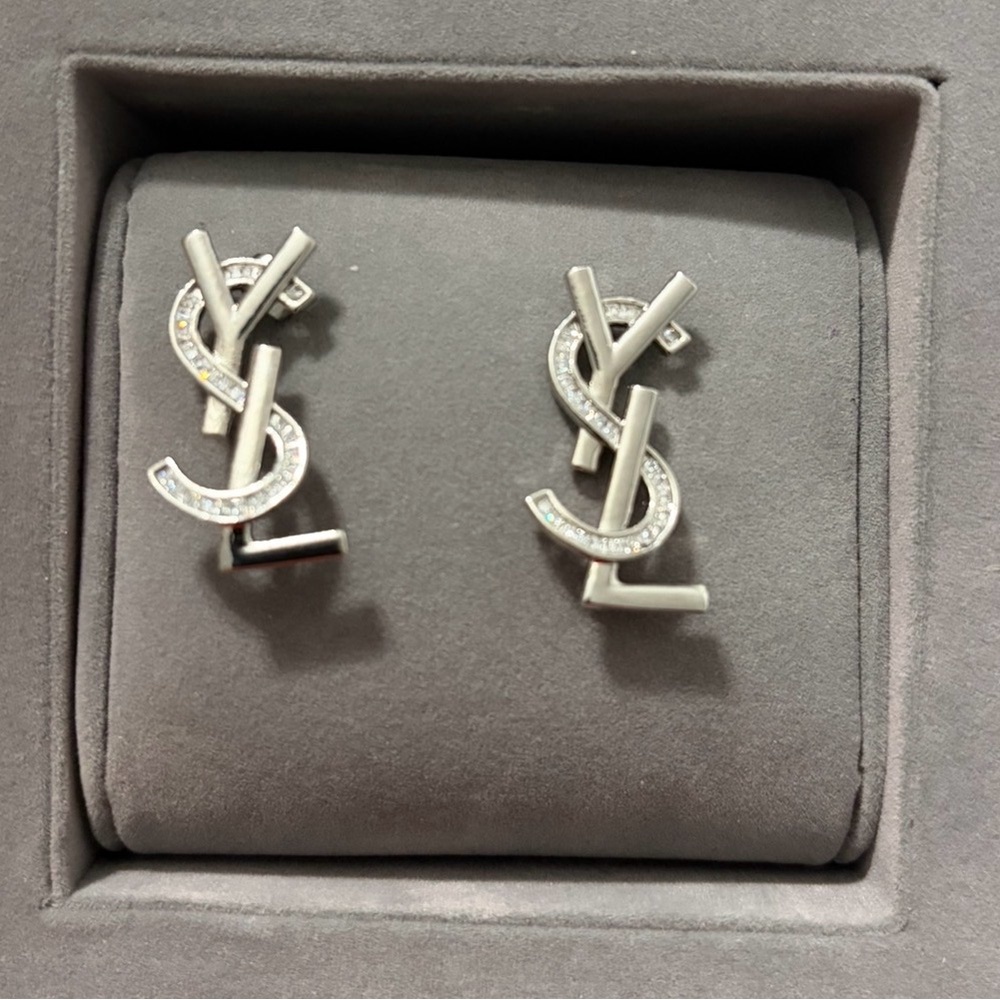 Fashion  Silver Logo Earrings
